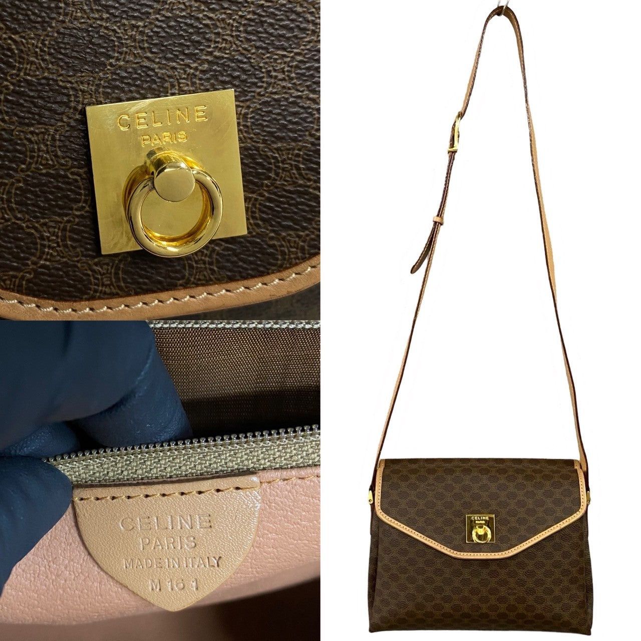 Celine Celine Shoulder Bag Brown Leather Size ONE SIZE - 3 Thumbnail