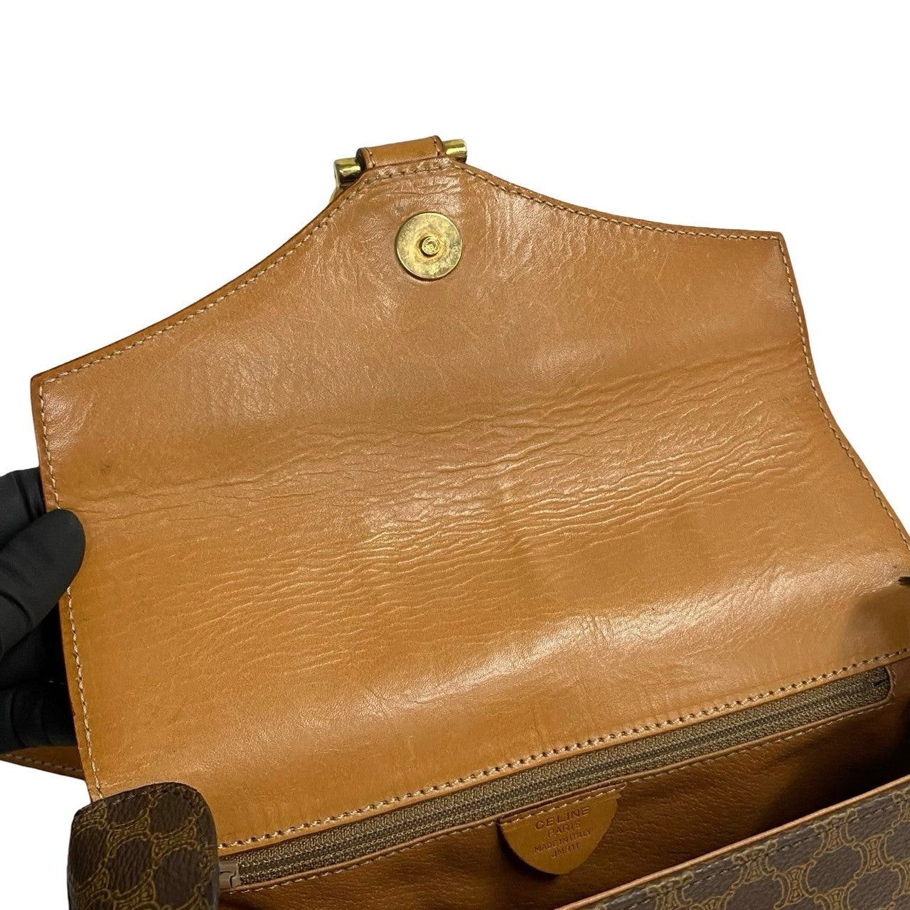 Celine Celine Shoulder Bag Brown Leather Size ONE SIZE - 8 Thumbnail