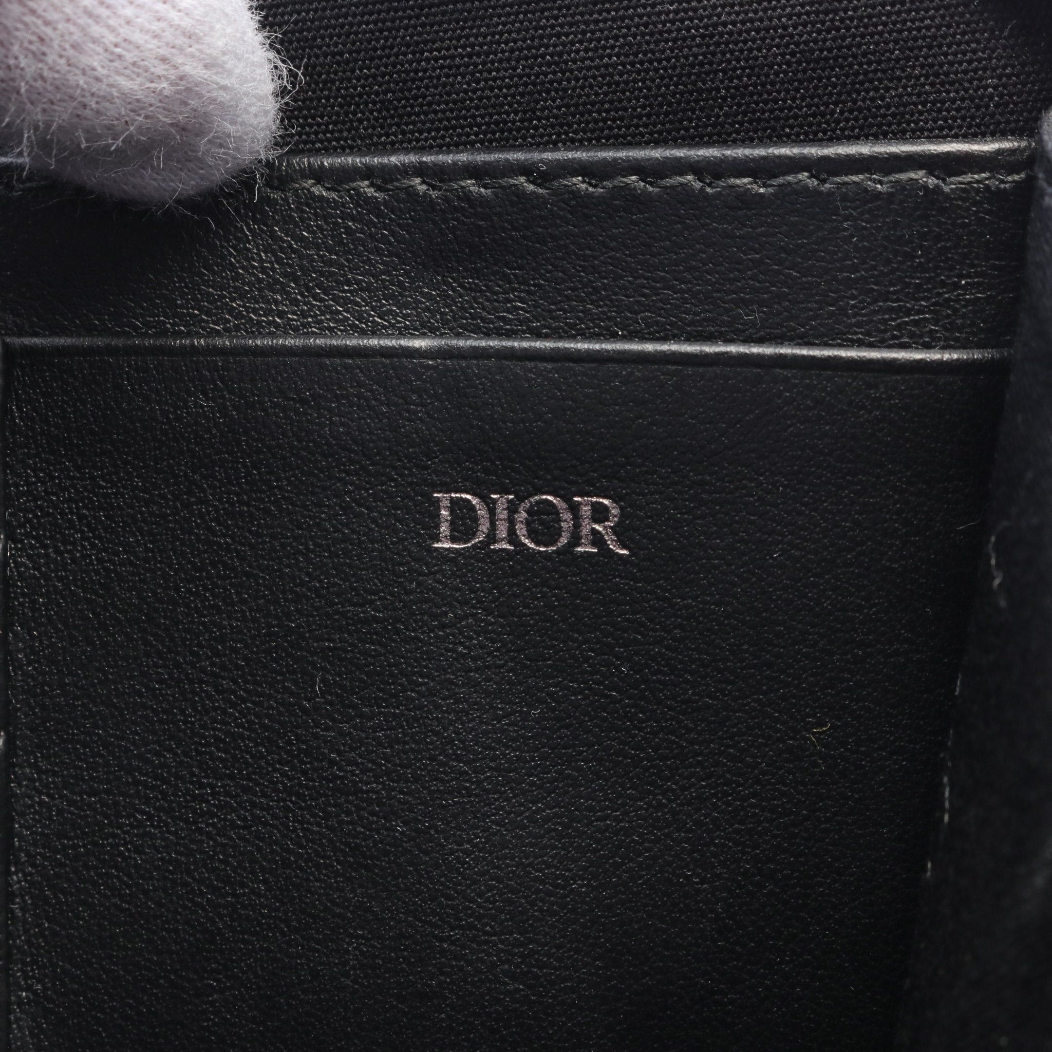 Dior Dior Oblique Shoulder Bag Canvas Leather Navy Gray Black Size ONE SIZE - 4 Thumbnail
