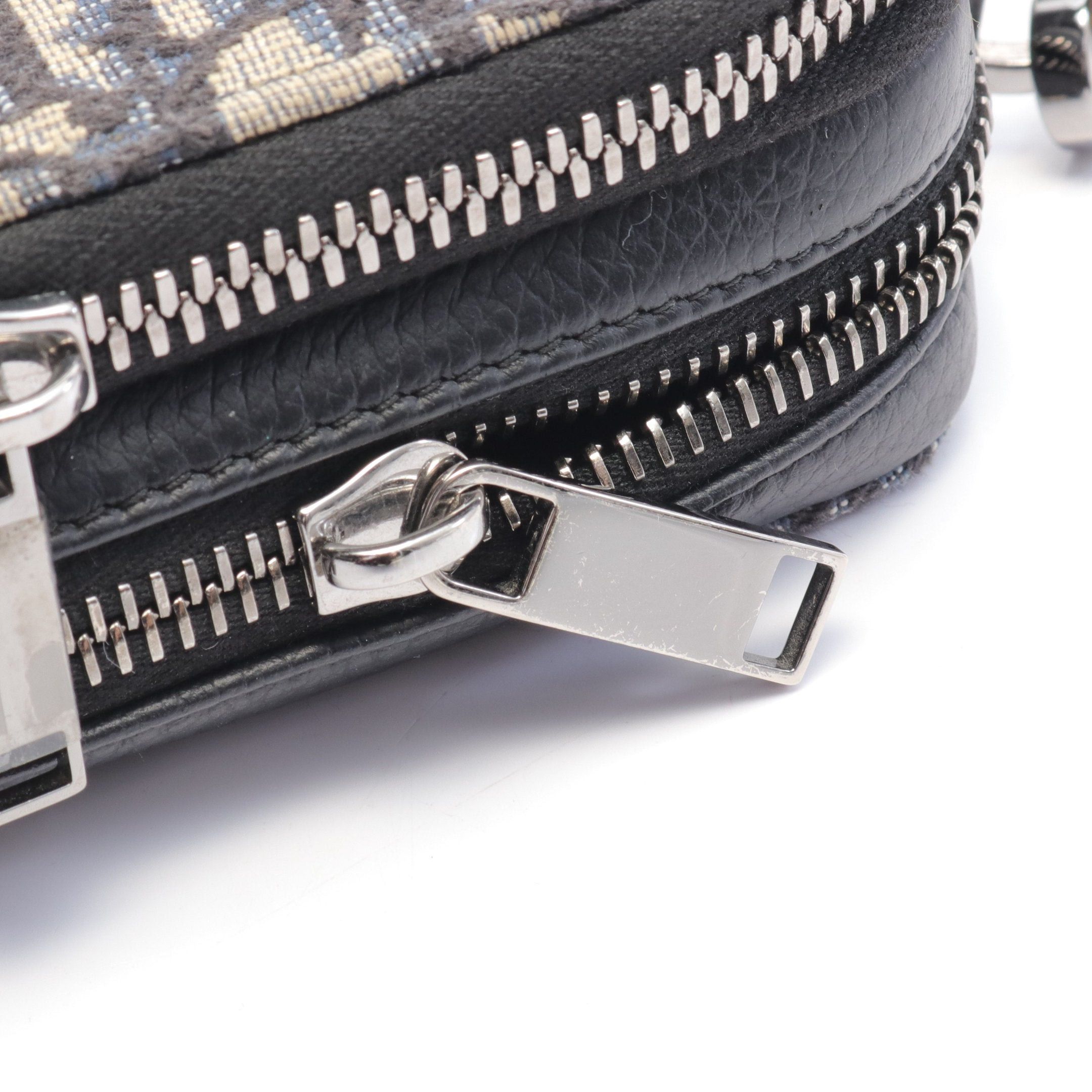 Dior Dior Oblique Shoulder Bag Canvas Leather Navy Gray Black Size ONE SIZE - 5 Thumbnail