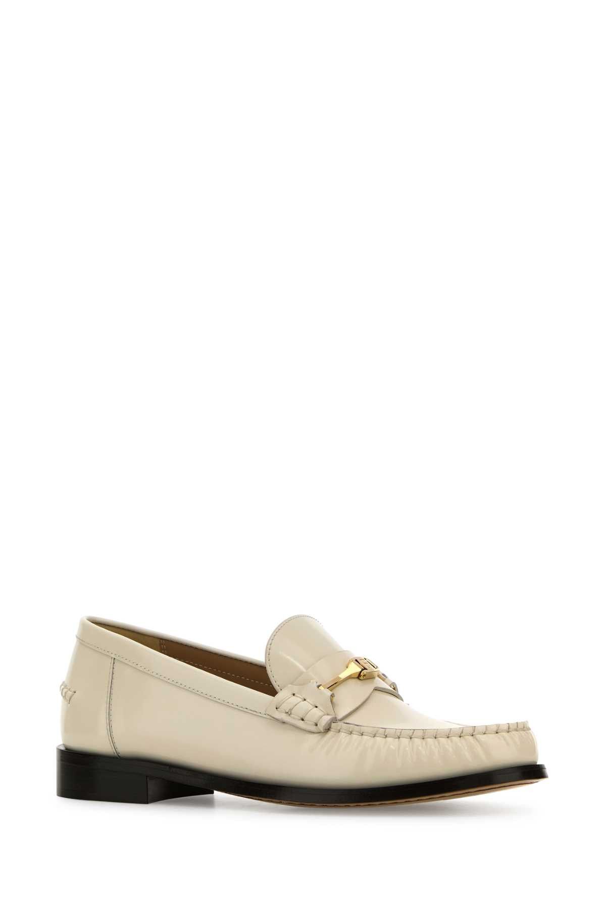 Salvatore Ferragamo Ivory Leather Harry Loafers Size US 6.5 / IT 36.5 - 2 Thumbnail