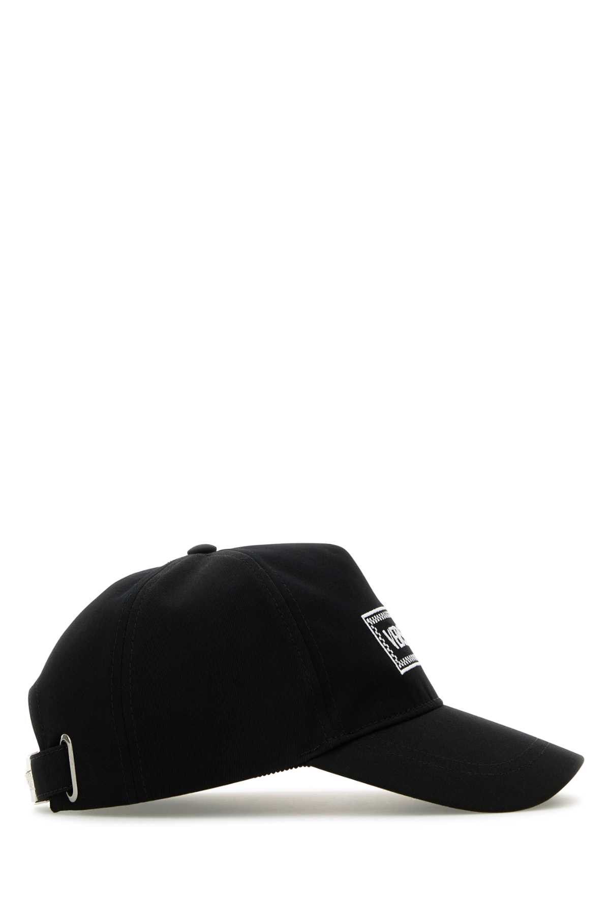 Versace Black Cotton Baseball Cap Size ONE SIZE - 2 Thumbnail