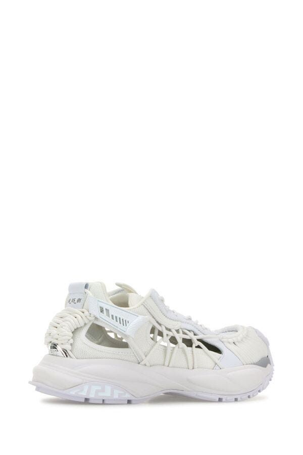 Versace White Leather And Fabric Versace Mercury M_Vs_01 Sneakers Size US 8 / EU 41 - 5 Thumbnail