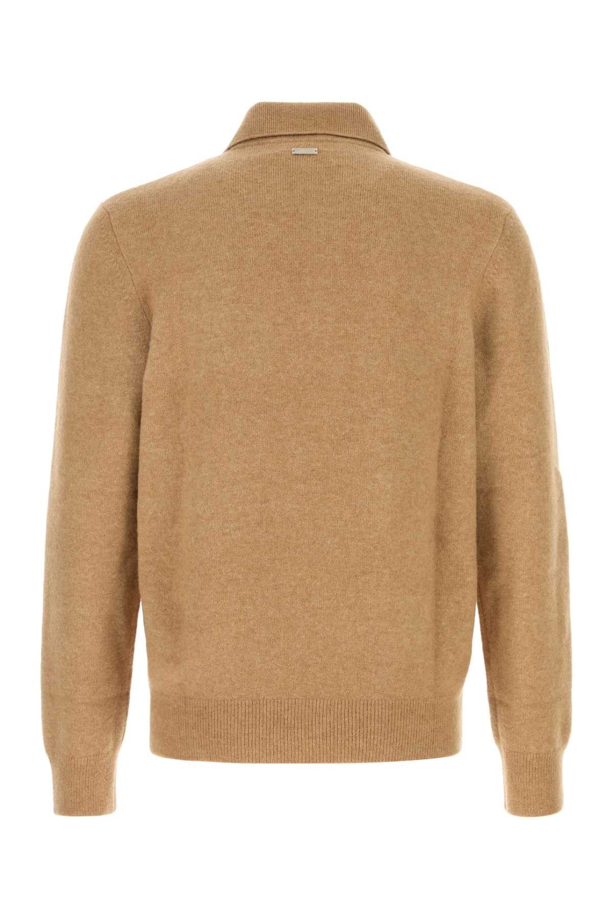 Salvatore Ferragamo Stretch Camel Blend Polo Shirt Size US L / EU 52-54 / 3 - 2 Thumbnail