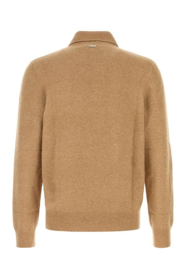 Salvatore Ferragamo Stretch Camel Blend Polo Shirt Size US L / EU 52-54 / 3 - 4 Thumbnail