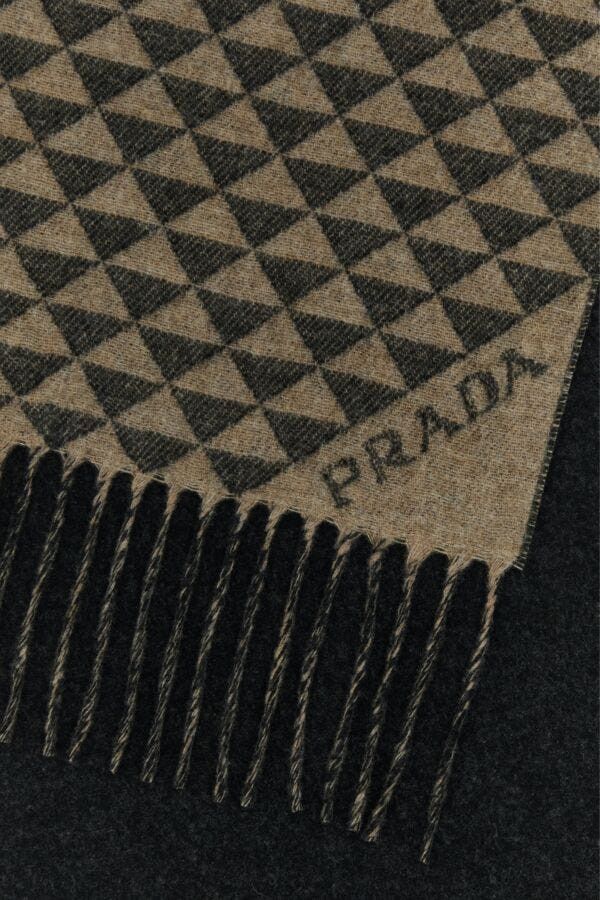 Prada Embroidered Wool Blend Scarf Size ONE SIZE - 4 Thumbnail