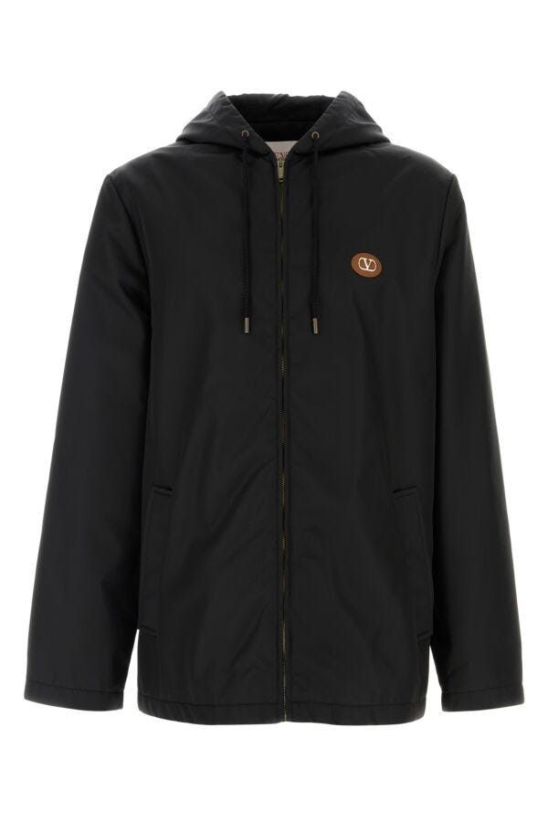 Valentino Black Nylon Windbreaker Size US L / EU 52-54 / 3 - 3 Thumbnail