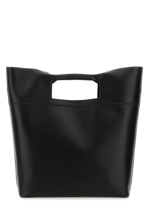 Alexander McQueen Black Leather The Square Bow Shopping Bag Size ONE SIZE - 5 Thumbnail
