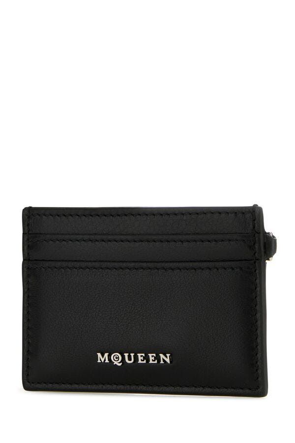 Alexander McQueen Black Leather Sling Card Holder Size ONE SIZE - 4 Thumbnail