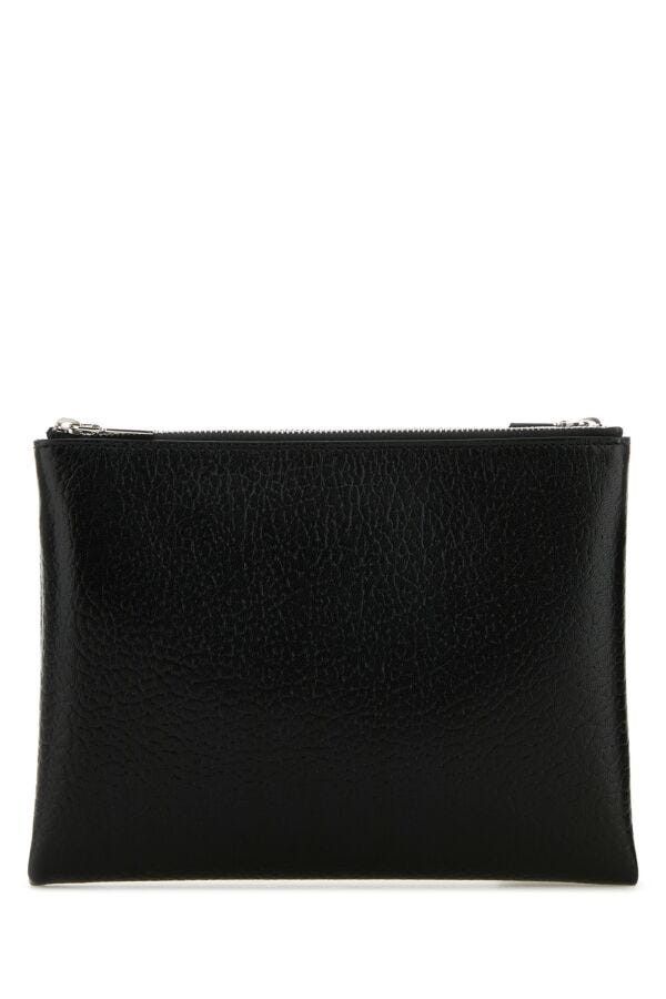Alexander McQueen Black Leather Pouch Size ONE SIZE - 5 Thumbnail