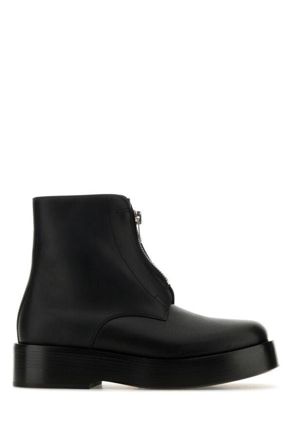 Bottega Veneta Black Leather Torino Ankle Boots Size US 12 / EU 45 - 3 Thumbnail