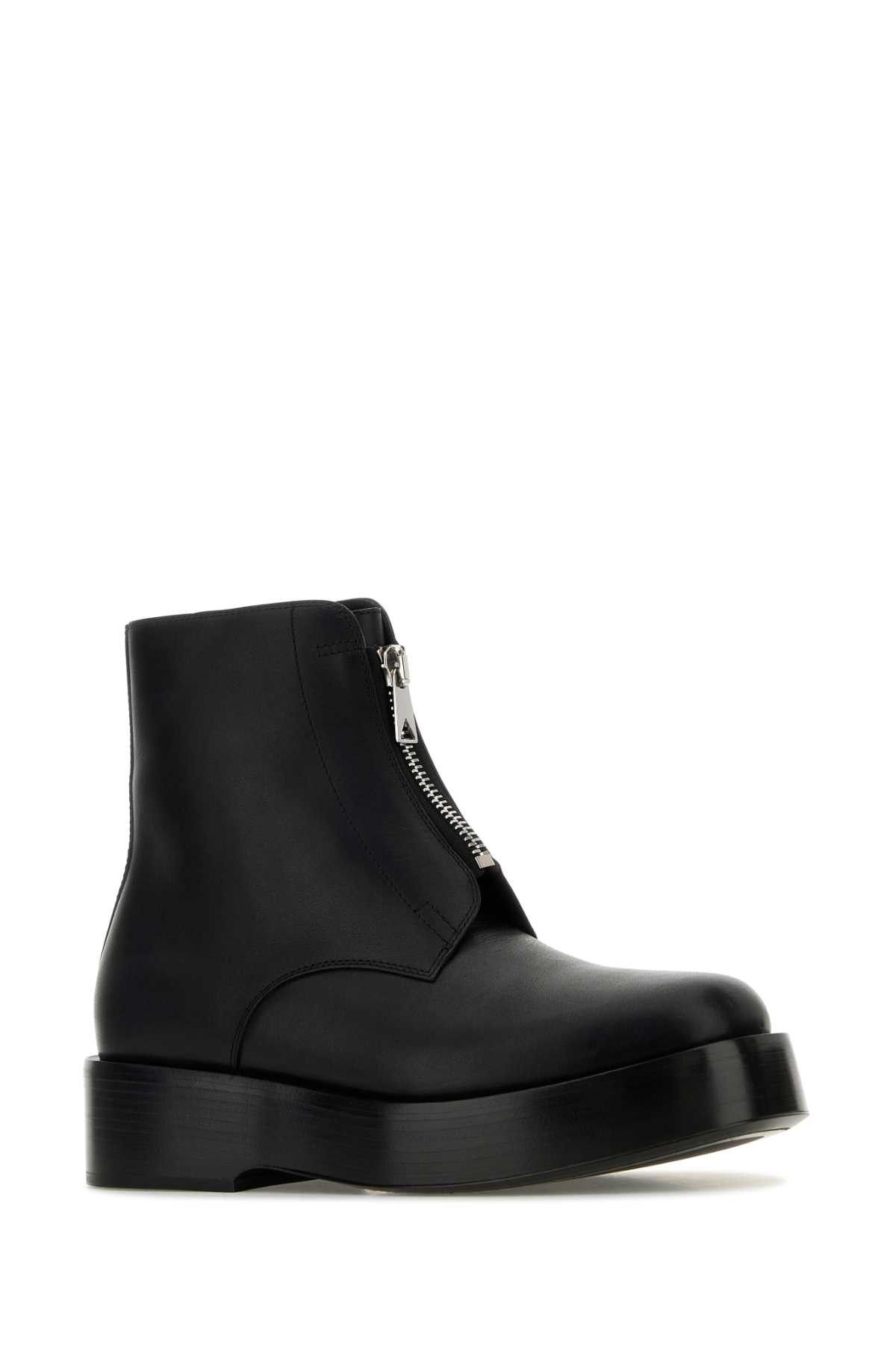 Bottega Veneta Black Leather Torino Ankle Boots Size US 12 / EU 45 - 2 Thumbnail