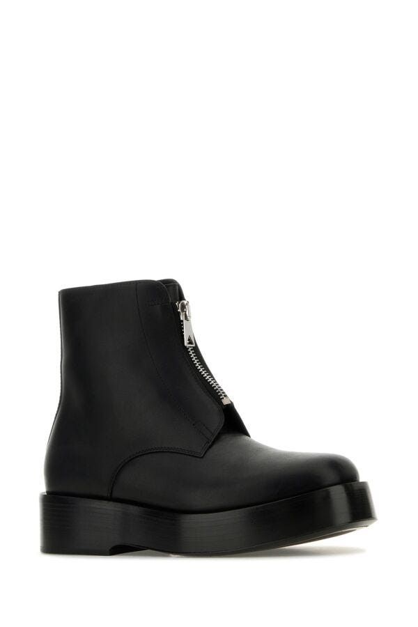 Bottega Veneta Black Leather Torino Ankle Boots Size US 12 / EU 45 - 4 Thumbnail