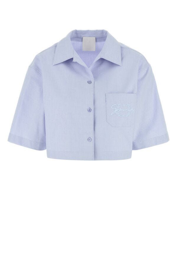 Givenchy Powder Blue Cotton Shirt Size M / US 6-8 / IT 42-44 - 3 Thumbnail