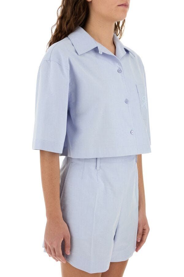 Givenchy Powder Blue Cotton Shirt Size M / US 6-8 / IT 42-44 - 5 Thumbnail