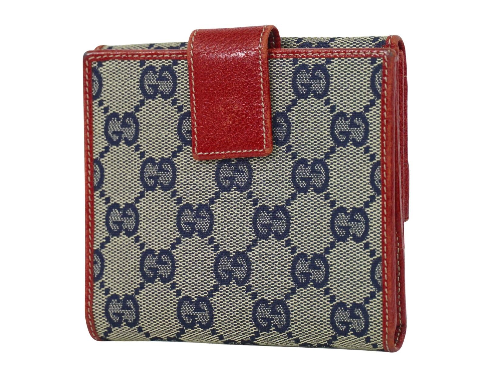 Gucci Navy Canvas Wallet (Pre-Owned) Size ONE SIZE - 2 Thumbnail