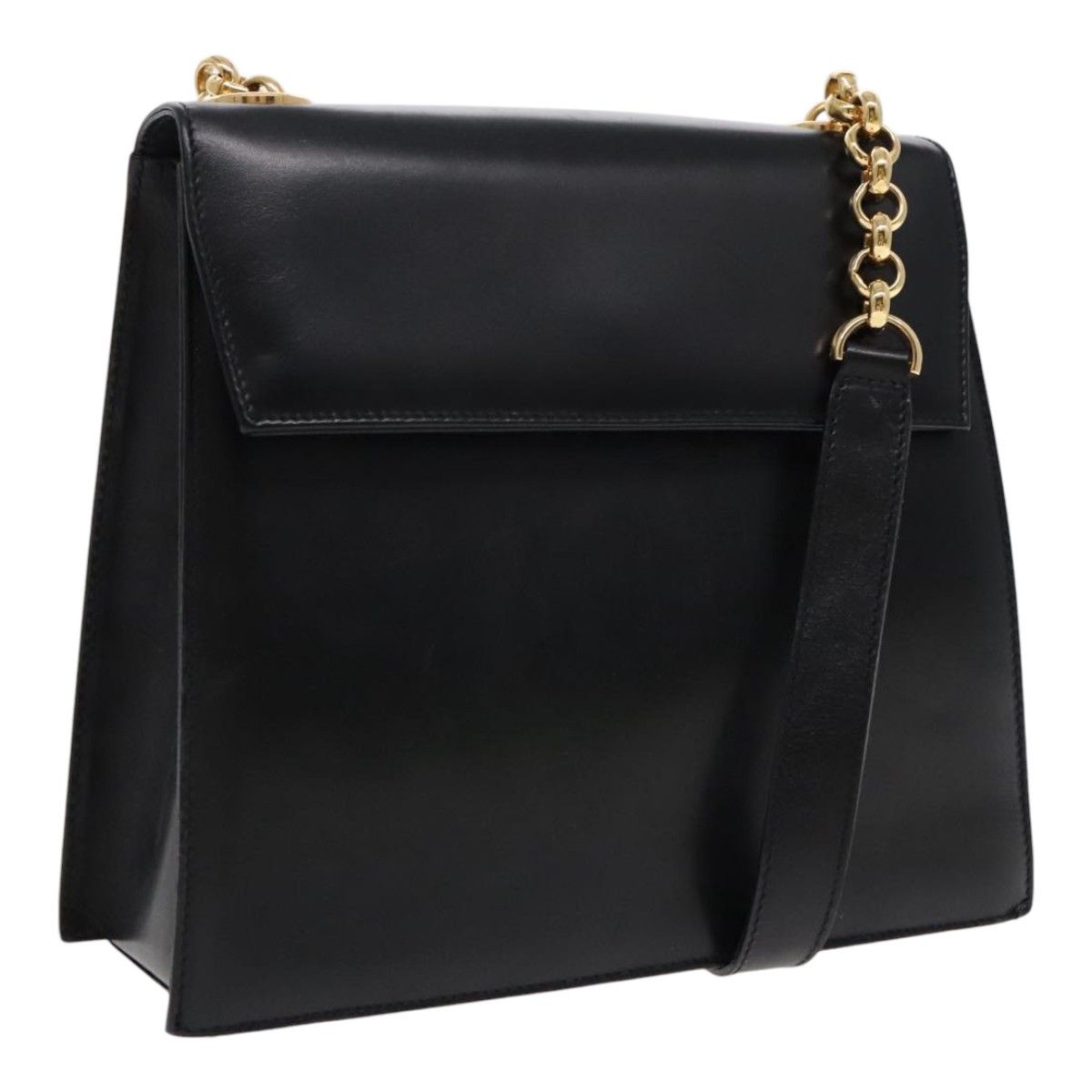 Salvatore Ferragamo Black Leather Shoulder Bag (Pre-Owned) Size ONE SIZE - 16 Thumbnail