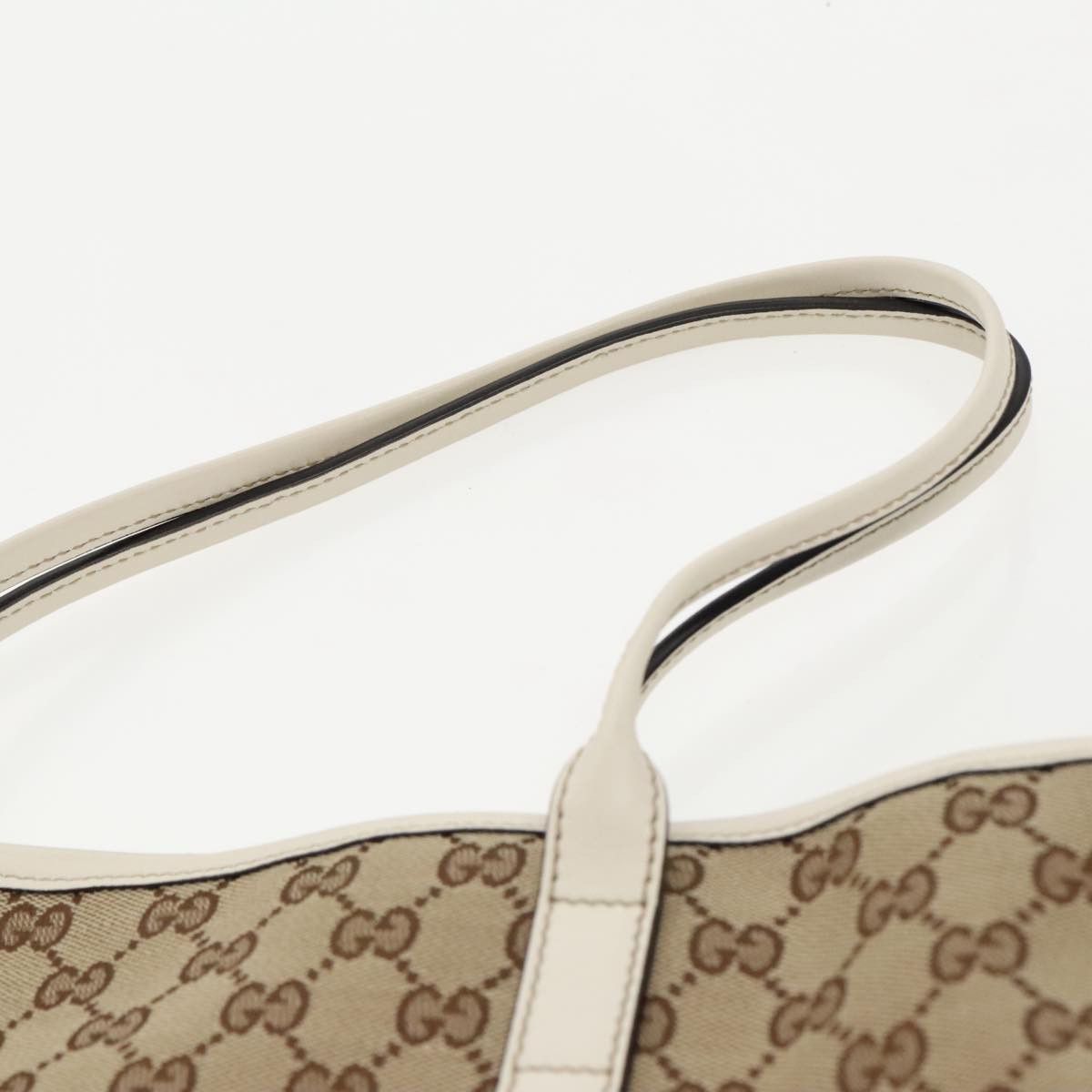 Gucci Britt Beige Canvas Tote Bag (Pre-Owned) Size ONE SIZE - 6 Thumbnail
