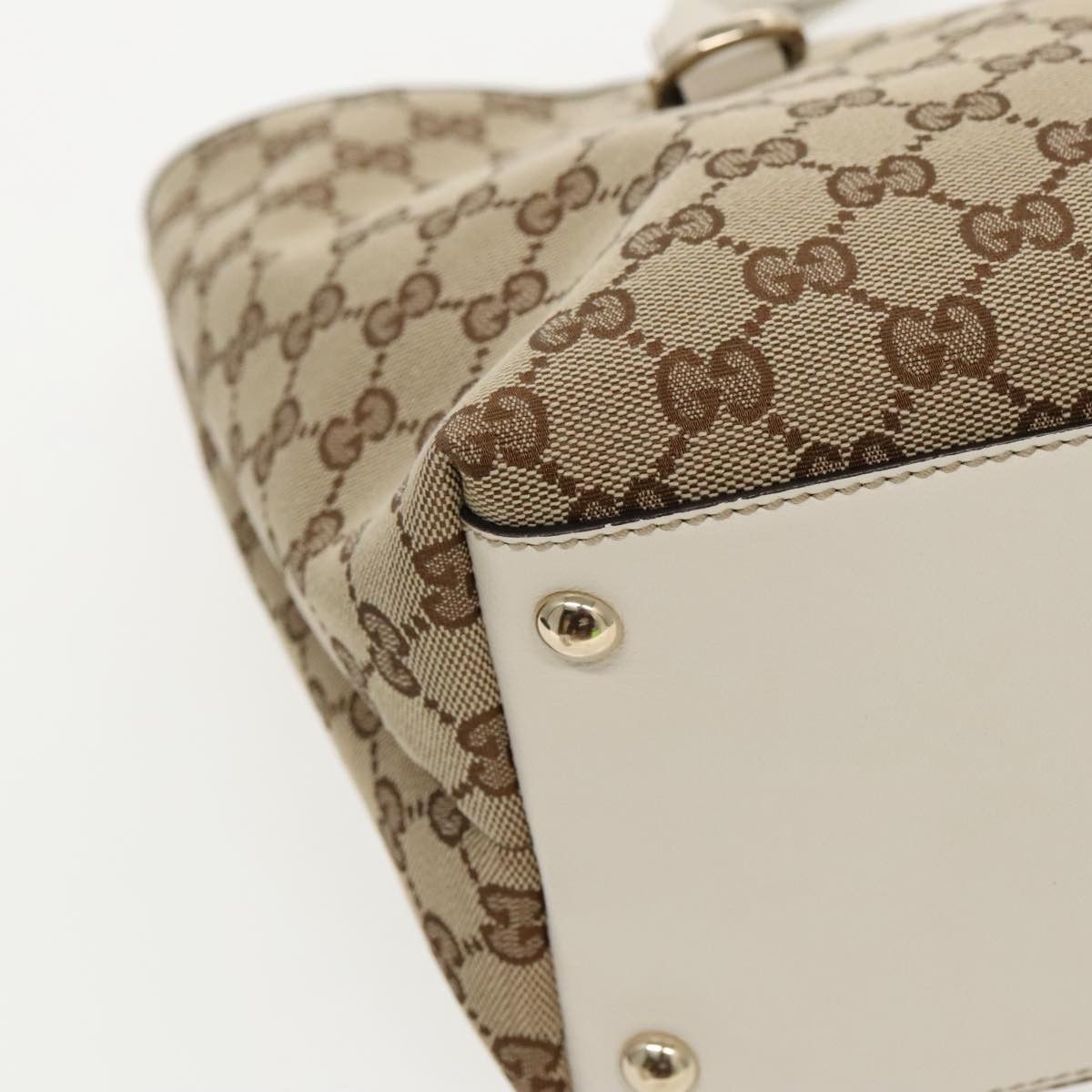 Gucci Britt Beige Canvas Tote Bag (Pre-Owned) Size ONE SIZE - 8 Thumbnail