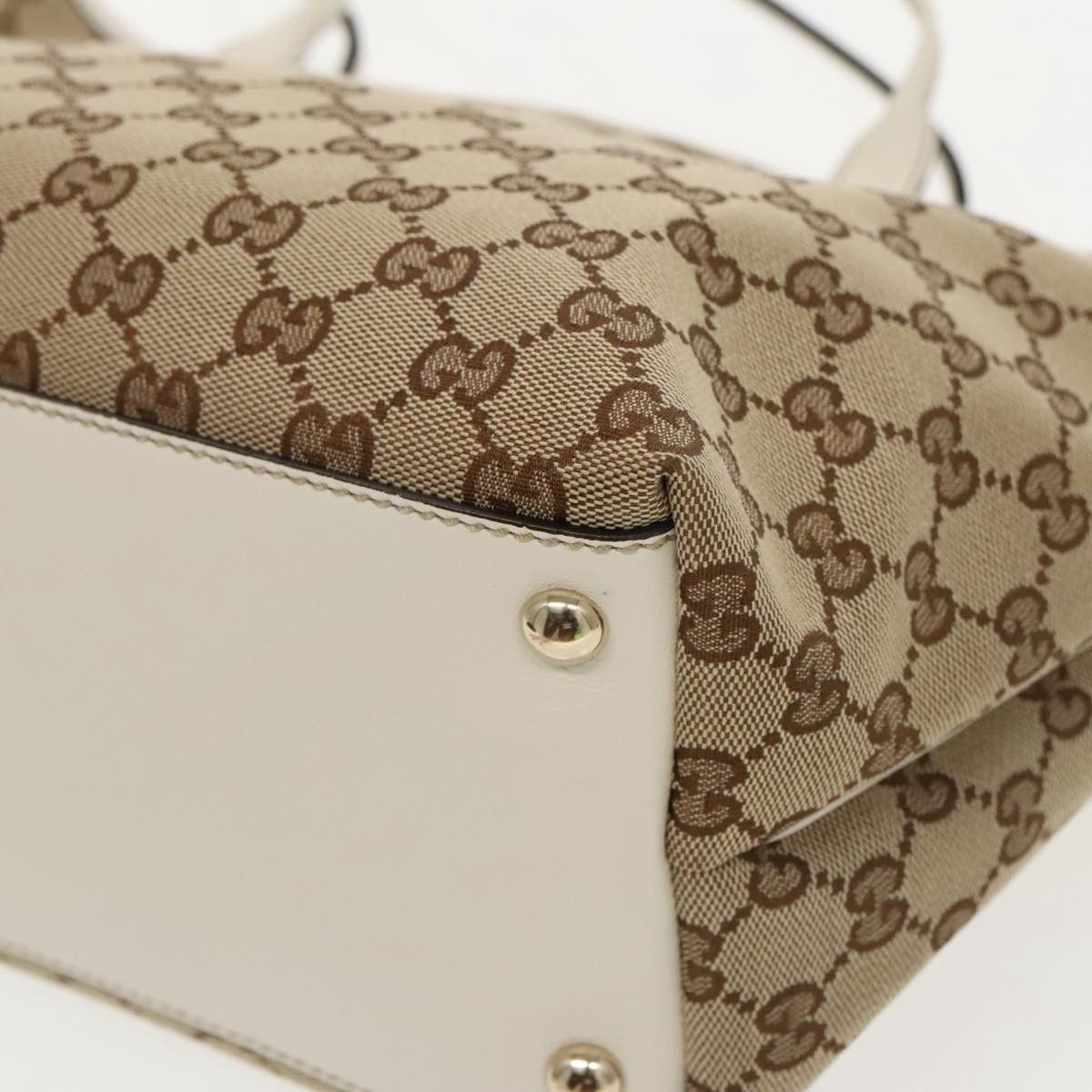 Gucci Britt Beige Canvas Tote Bag (Pre-Owned) Size ONE SIZE - 9 Thumbnail