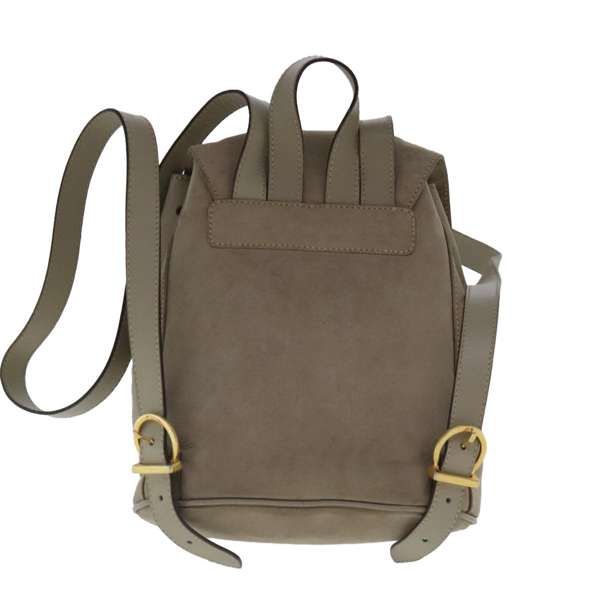 Salvatore Ferragamo Gancini Beige Suede Backpack Bag (Pre-Owned) Size ONE SIZE - 2 Thumbnail