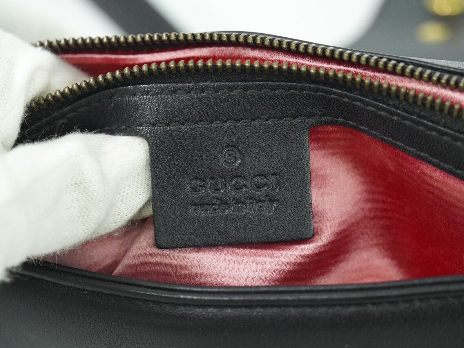 Gucci Gg Marmont Black Leather Shoulder Bag (Pre-Owned) Size ONE SIZE - 8 Thumbnail