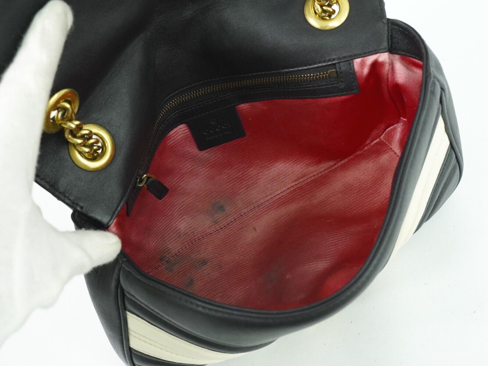 Gucci Gg Marmont Black Leather Shoulder Bag (Pre-Owned) Size ONE SIZE - 7 Thumbnail