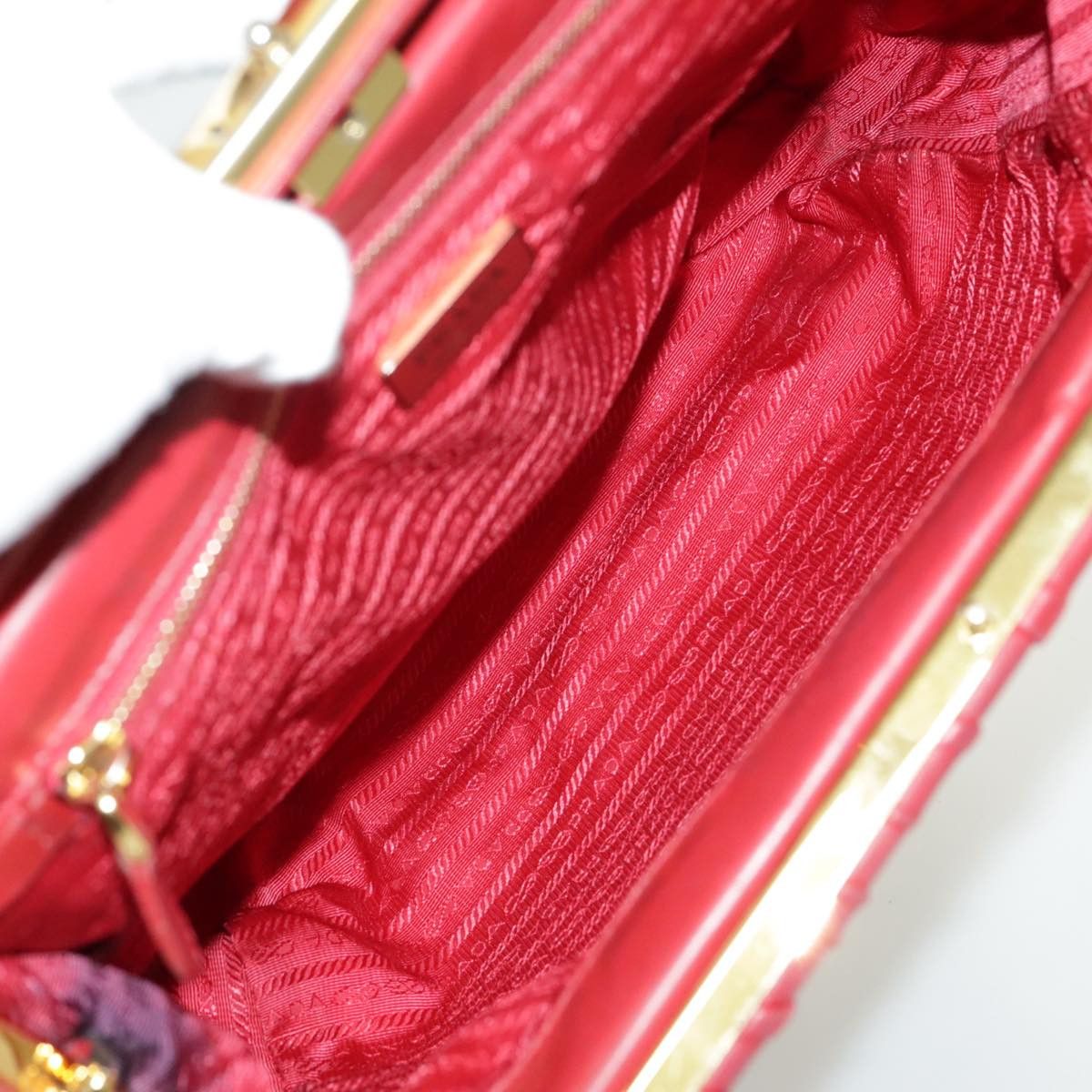 Prada Gaufre Red Leather Handbag (Pre-Owned) Size ONE SIZE - 13 Thumbnail
