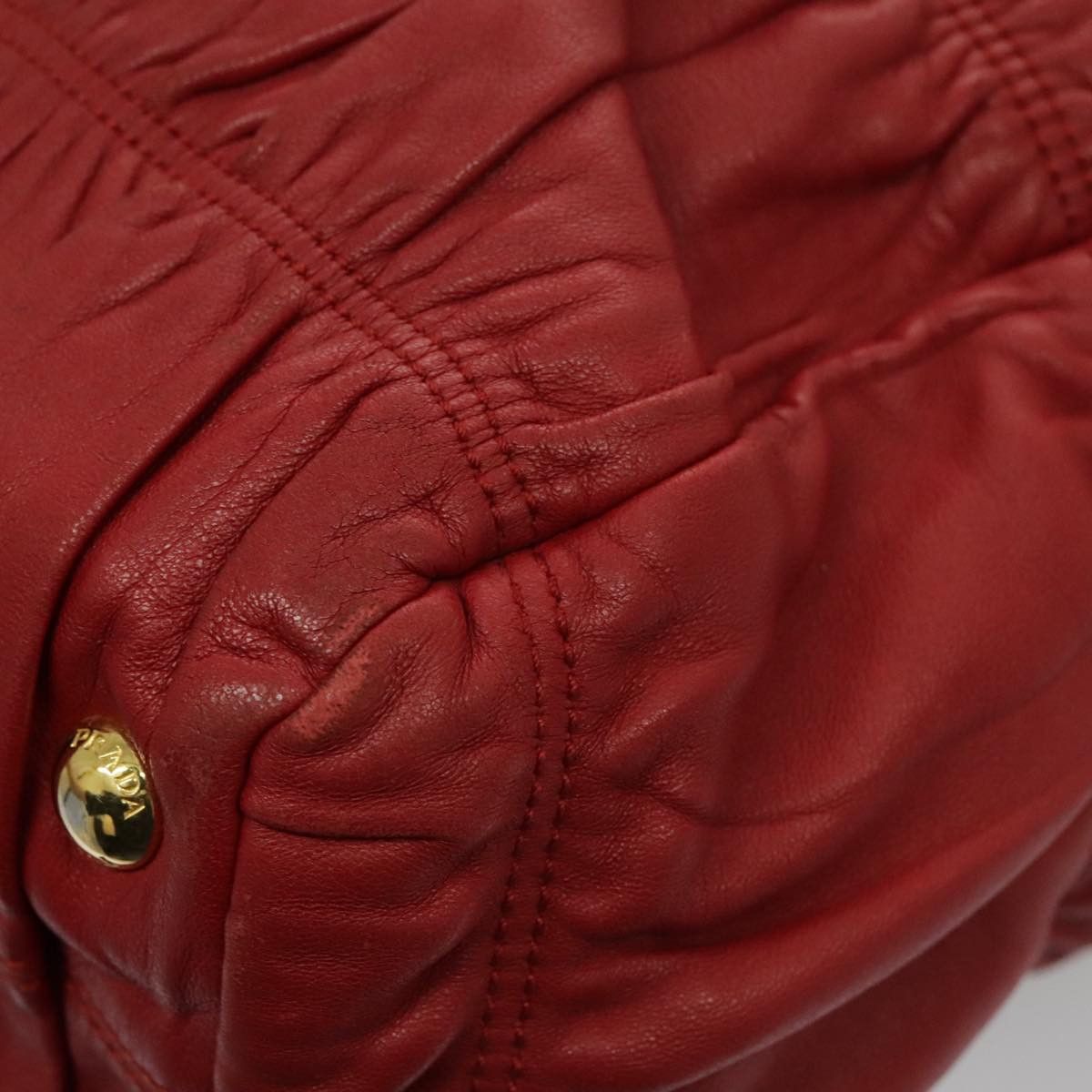Prada Gaufre Red Leather Handbag (Pre-Owned) Size ONE SIZE - 10 Thumbnail