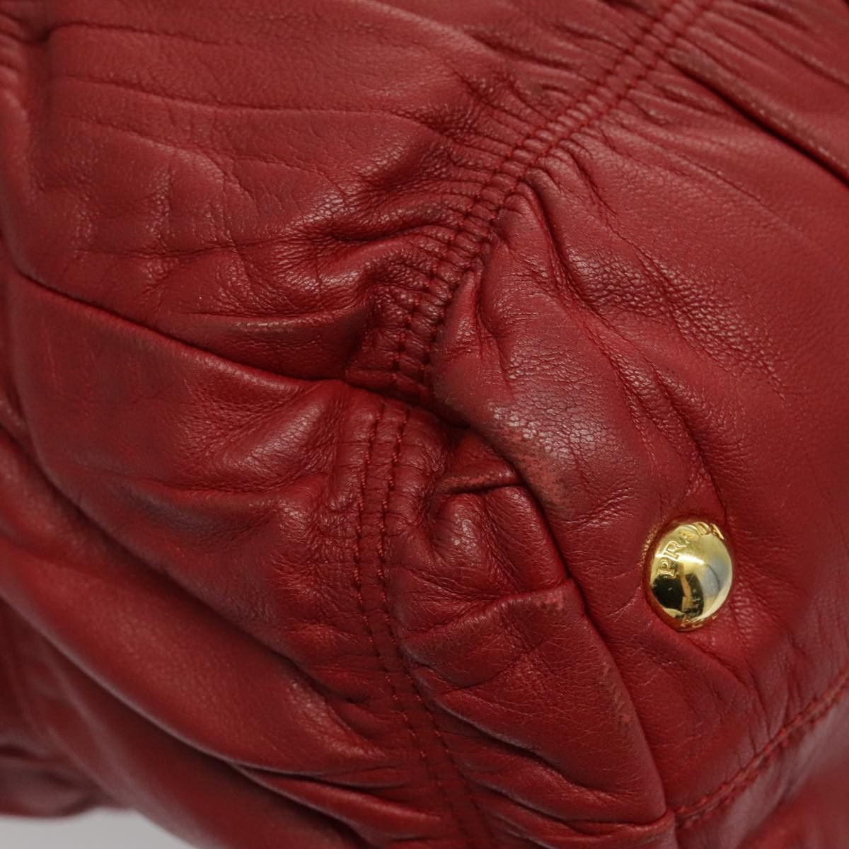 Prada Gaufre Red Leather Handbag (Pre-Owned) Size ONE SIZE - 9 Thumbnail