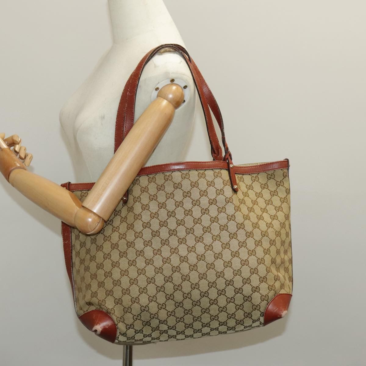 Gucci Beige Canvas Tote Bag (Pre-Owned) Size ONE SIZE - 14 Thumbnail