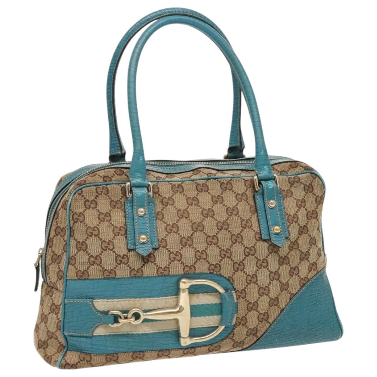 Gucci Horsebit Beige Canvas Tote Bag (Pre-Owned) Size ONE SIZE - 16 Thumbnail
