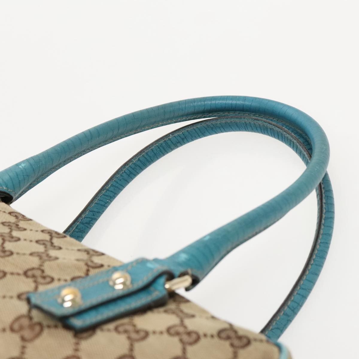 Gucci Horsebit Beige Canvas Tote Bag (Pre-Owned) Size ONE SIZE - 6 Thumbnail