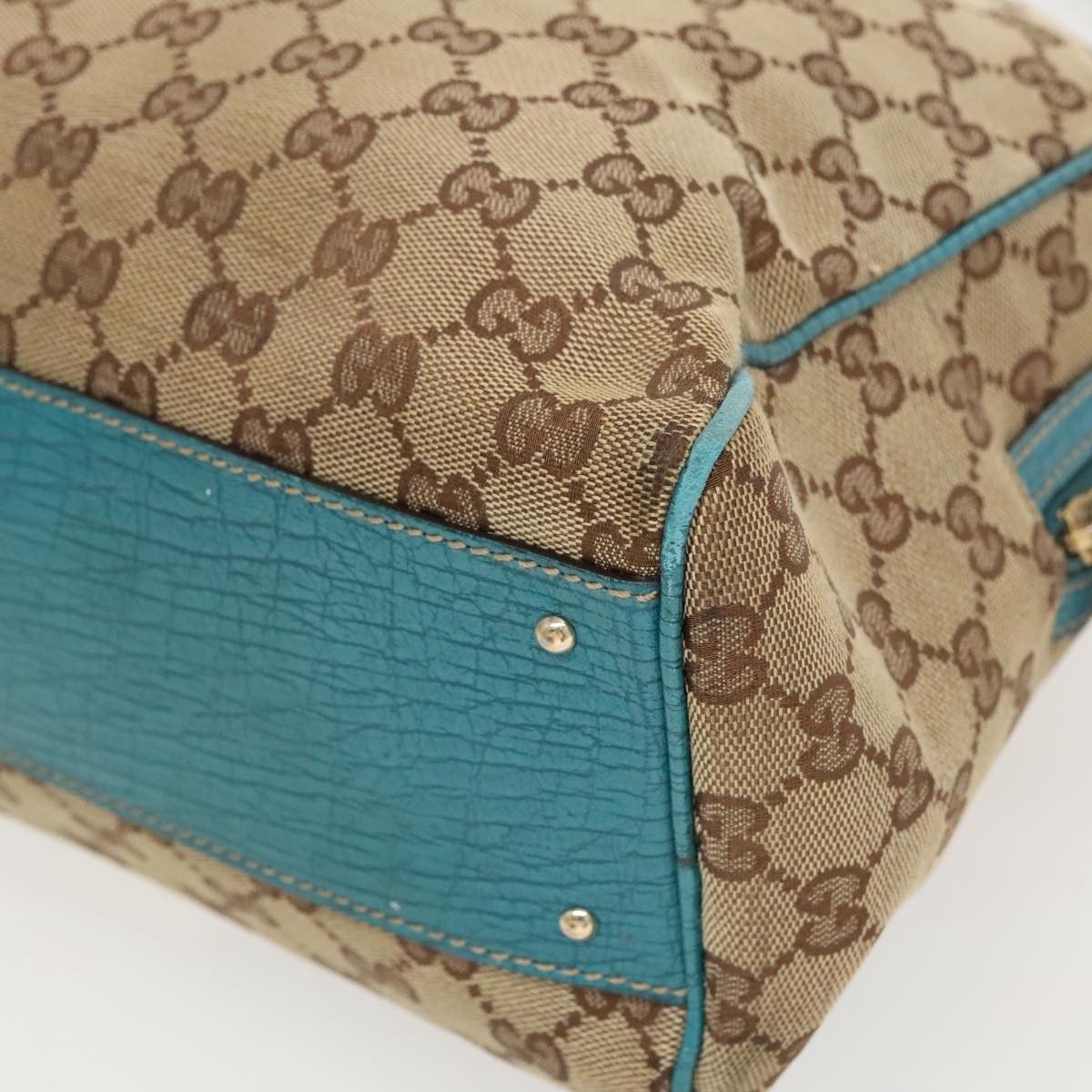 Gucci Horsebit Beige Canvas Tote Bag (Pre-Owned) Size ONE SIZE - 9 Thumbnail