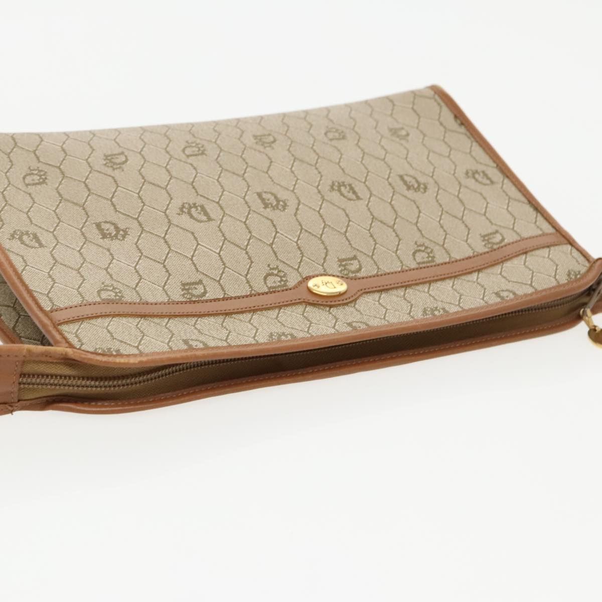 Dior Honeycomb Beige Canvas Clutch Bag (Pre-Owned) Size ONE SIZE - 13 Thumbnail