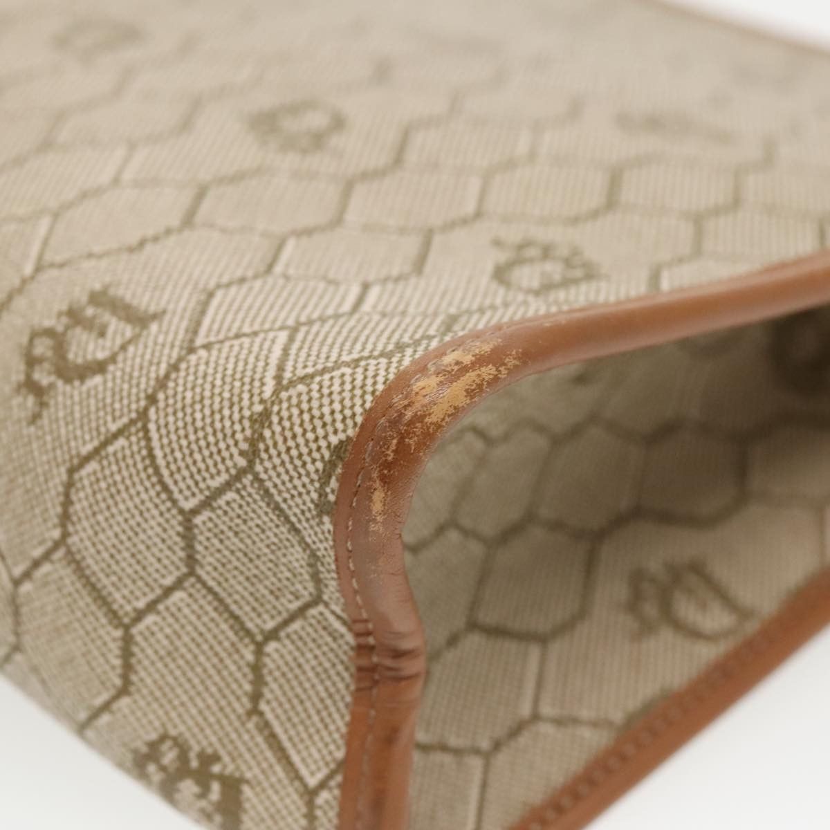 Dior Honeycomb Beige Canvas Clutch Bag (Pre-Owned) Size ONE SIZE - 7 Thumbnail