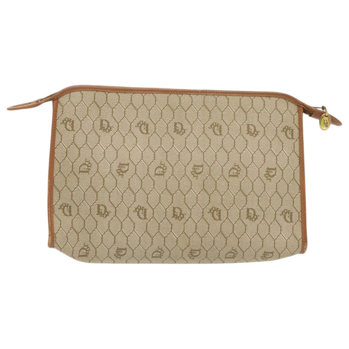Dior Honeycomb Beige Canvas Clutch Bag (Pre-Owned) Size ONE SIZE - 2 Thumbnail