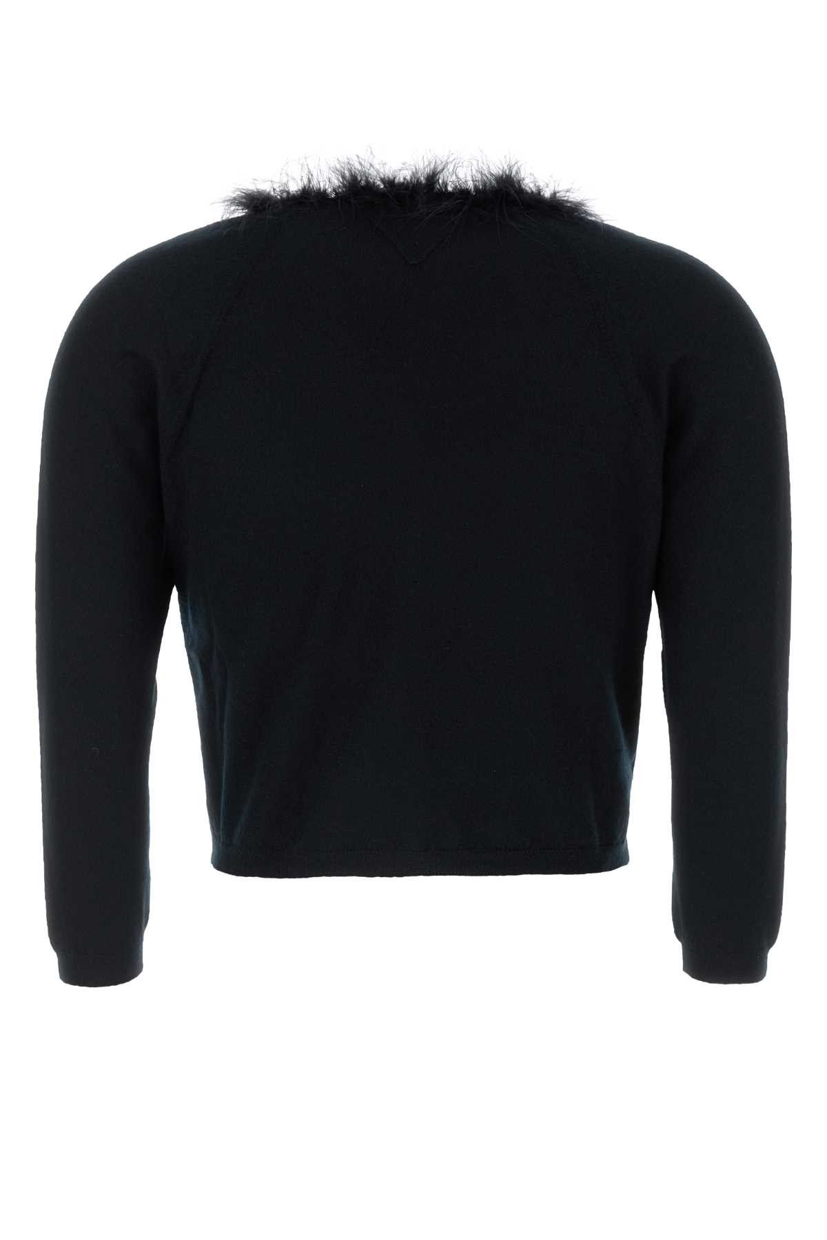 Prada Black Cashmere Cardigan Size M / US 6-8 / IT 42-44 - 2 Thumbnail