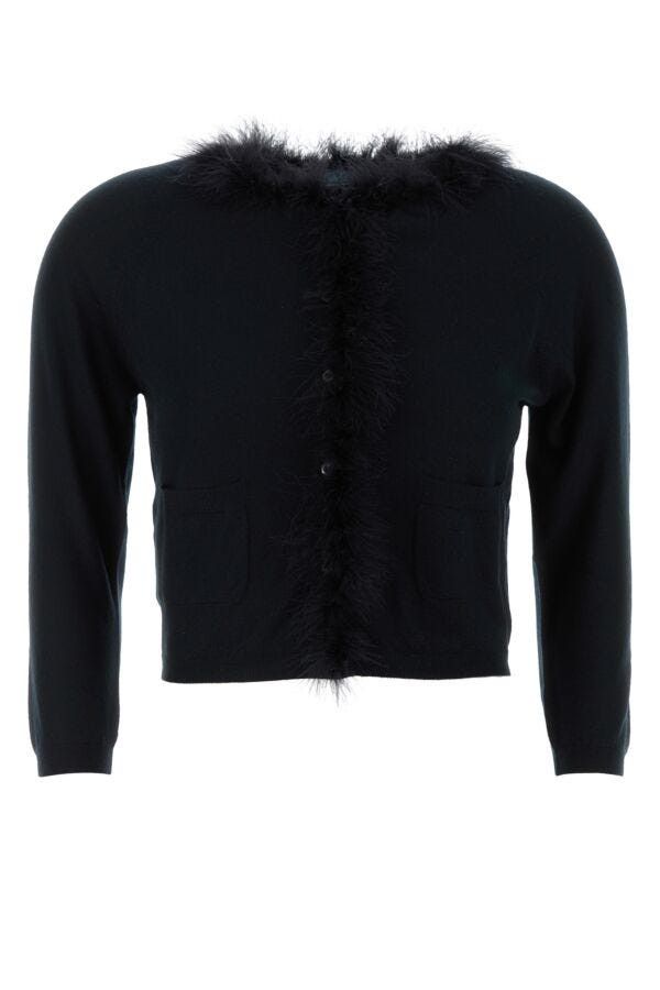 Prada Black Cashmere Cardigan Size M / US 6-8 / IT 42-44 - 3 Thumbnail