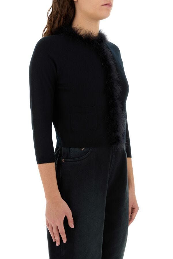 Prada Black Cashmere Cardigan Size M / US 6-8 / IT 42-44 - 5 Thumbnail