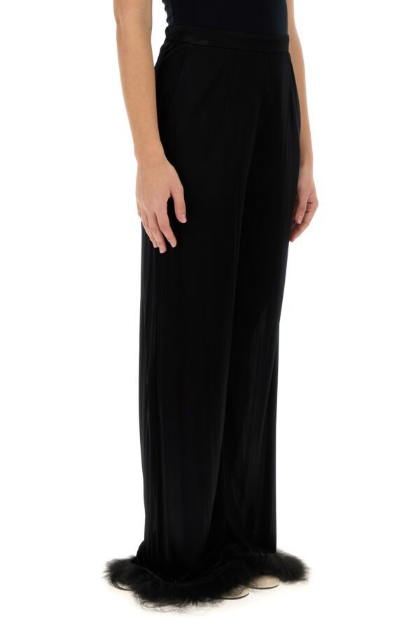 Prada Black Satin Wide-Leg Pant Size 27" / US 4 / IT 40 - 5 Thumbnail