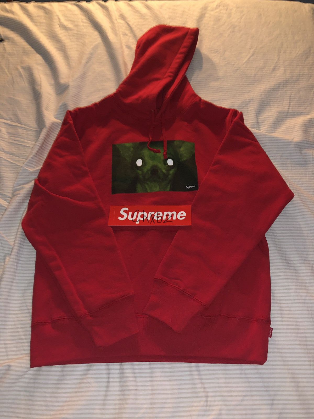 Chris Cunningham Chihuahua Hooded Sweatshirt Red