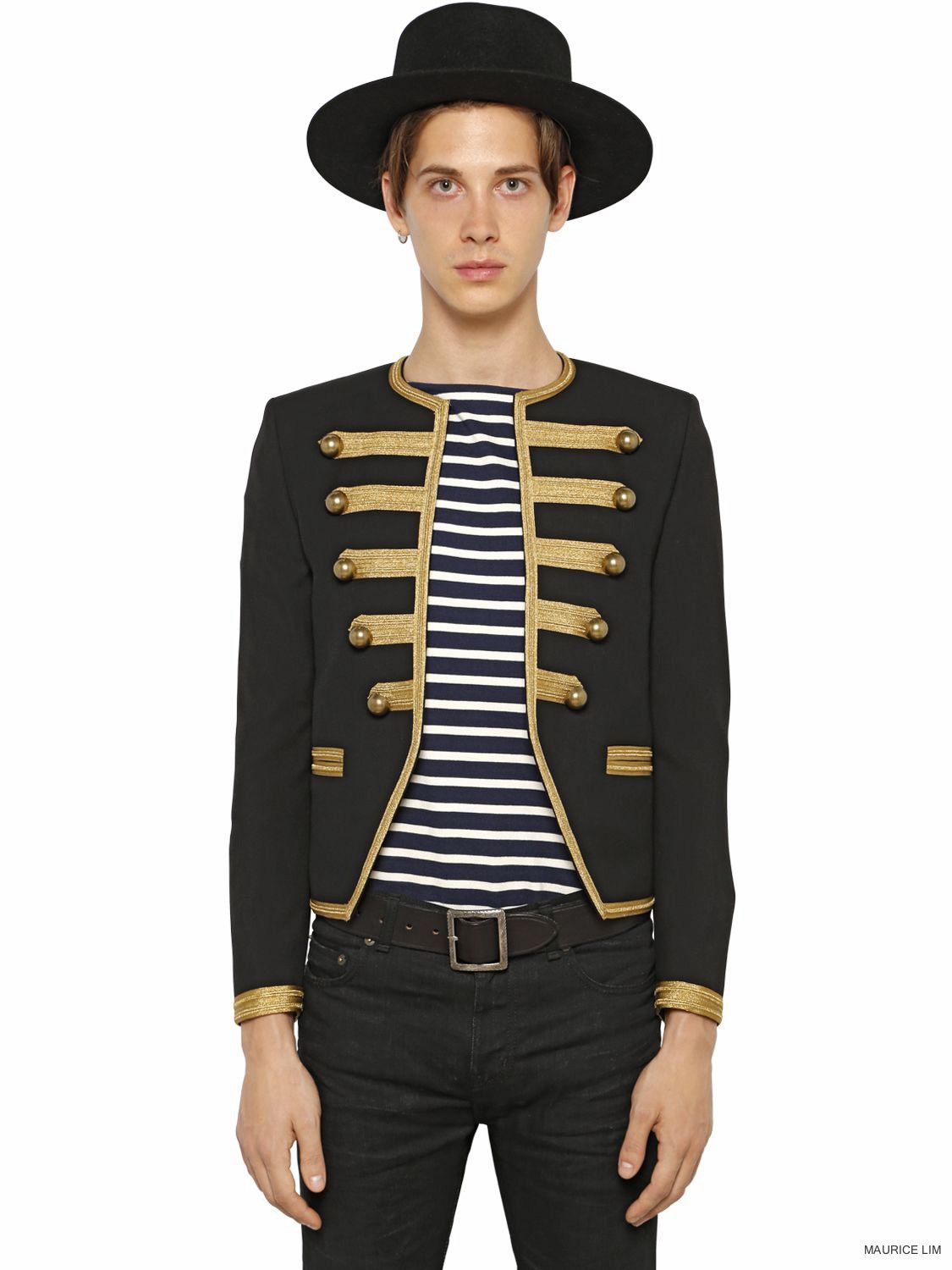 Saint Laurent Paris Saint Laurent Napoleonic Officer Embroidered