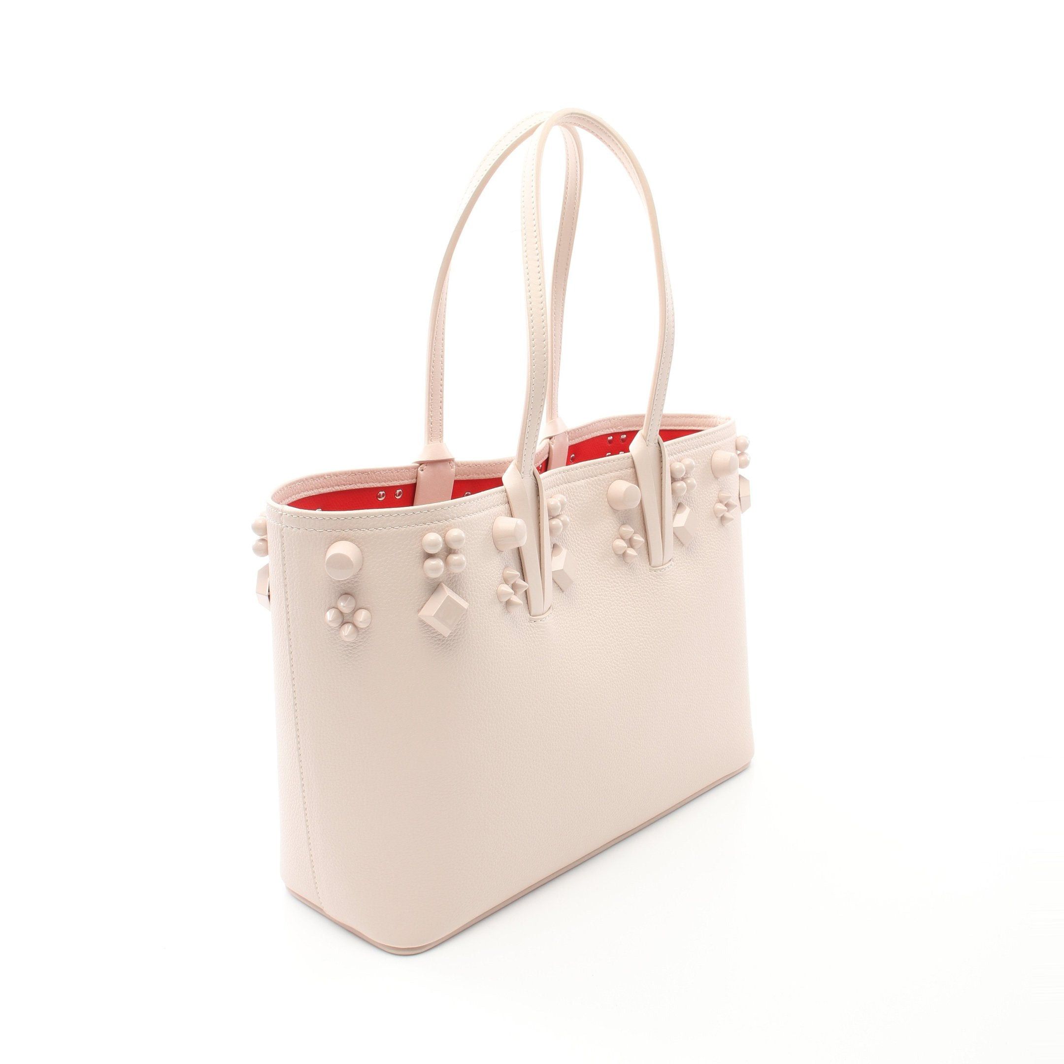 Christian Louboutin Christian Louboutin Cabata Shoulder Bag Tote Leather Pink Beige Size ONE SIZE - 2 Thumbnail