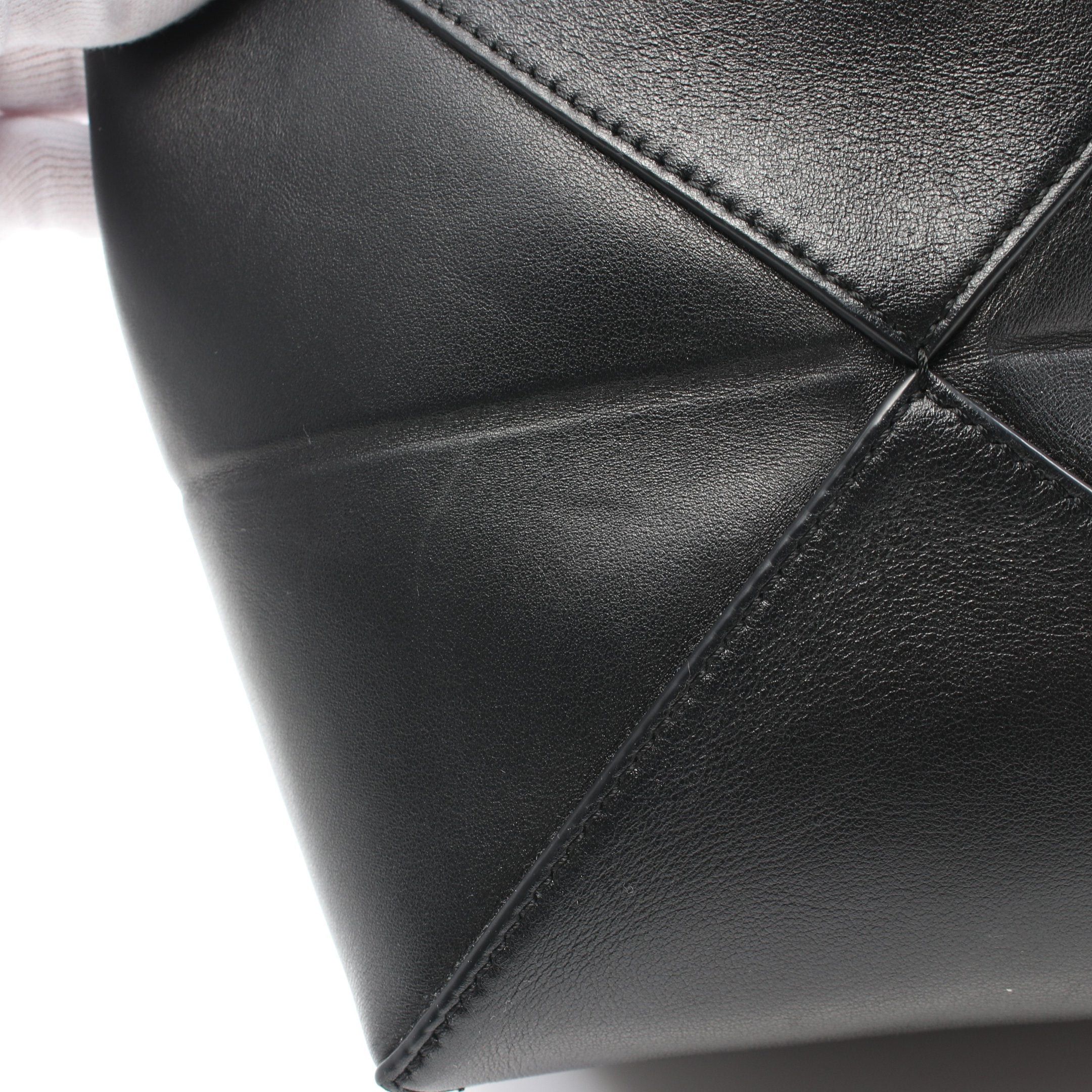 Loewe Loewe Puzzle Fold Mini Handbag Leather Black Size ONE SIZE - 7 Thumbnail