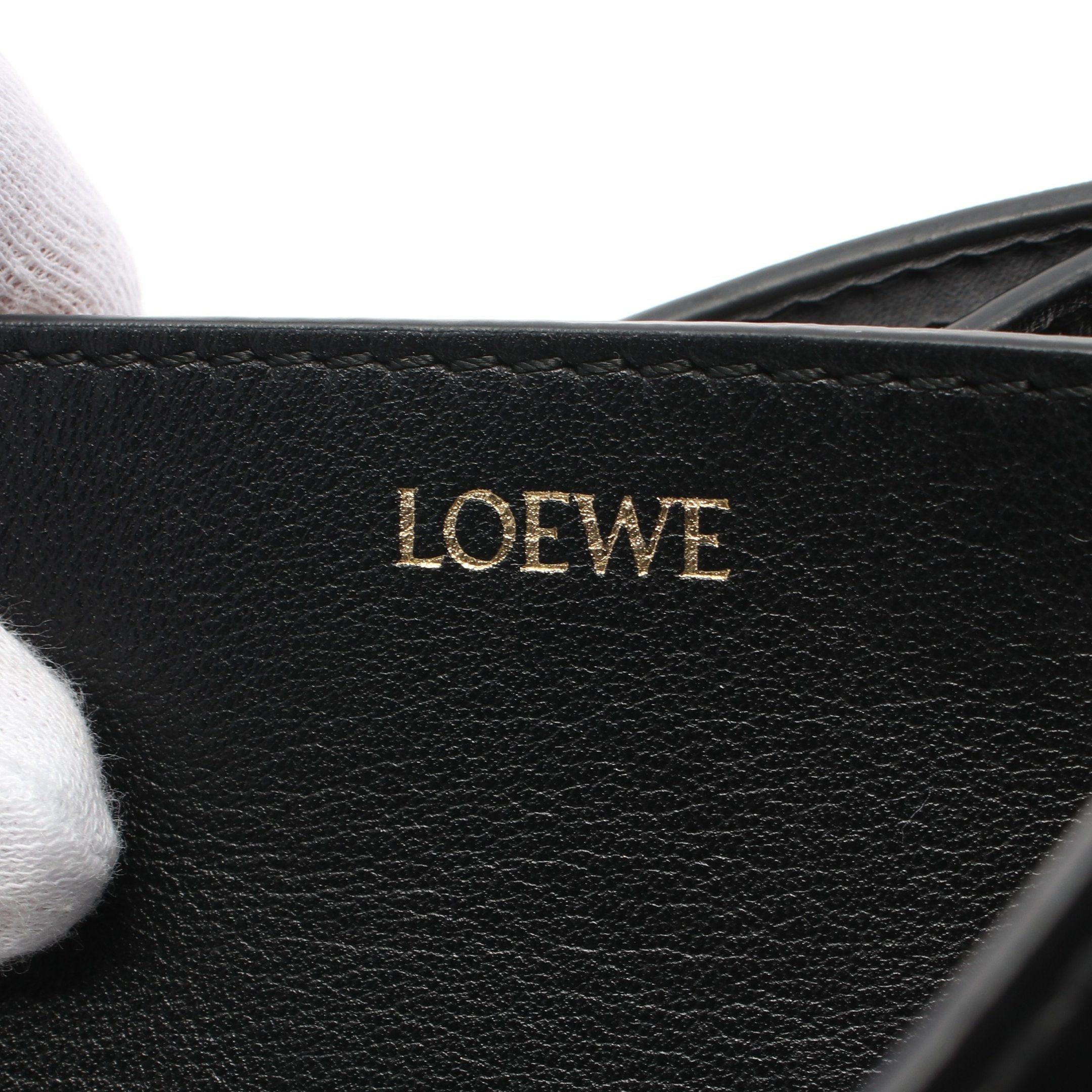 Loewe Loewe Puzzle Fold Mini Handbag Leather Black Size ONE SIZE - 4 Thumbnail
