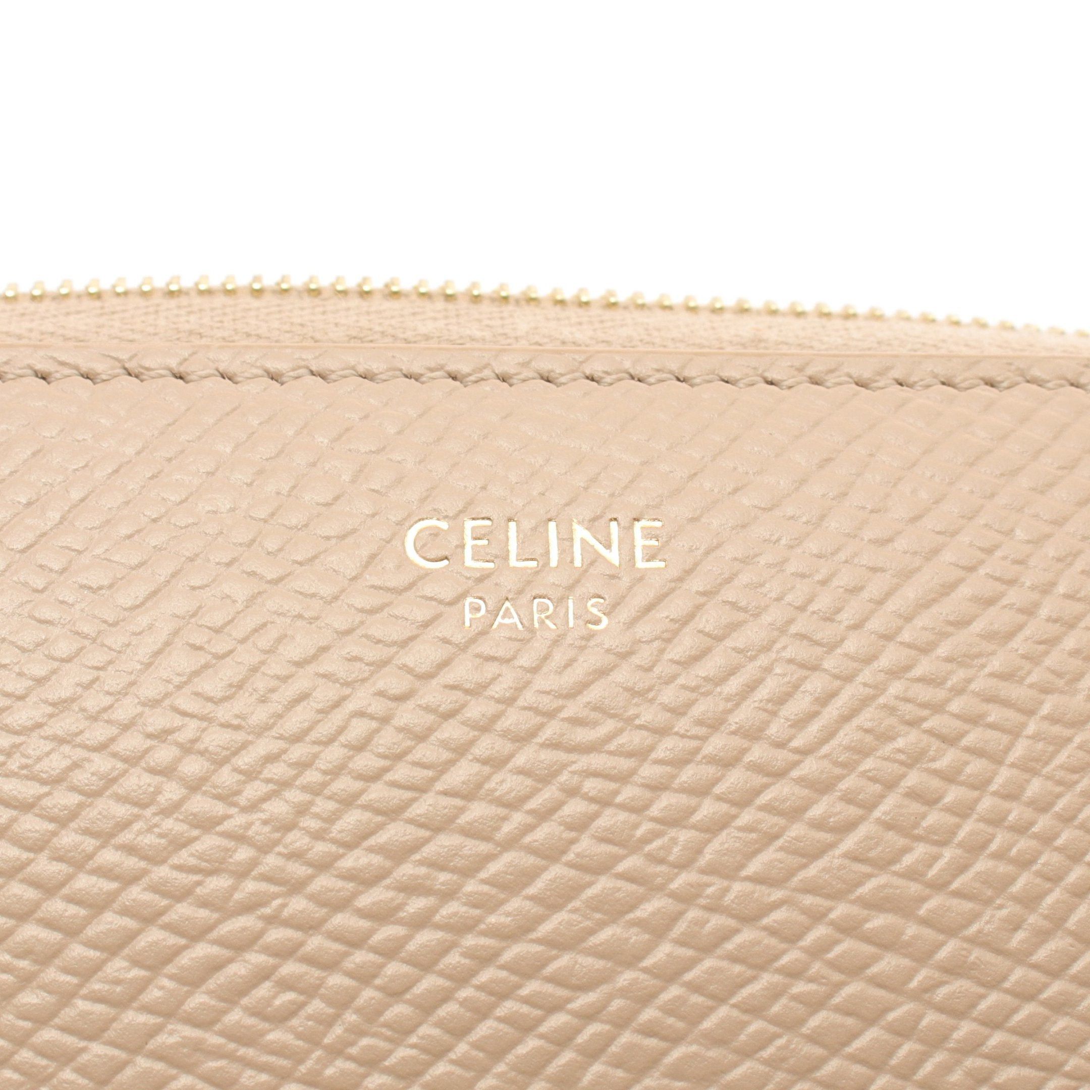 Celine Celine Large Zipped Wallet Round Zipper Long Leather Beige Size ONE SIZE - 4 Thumbnail