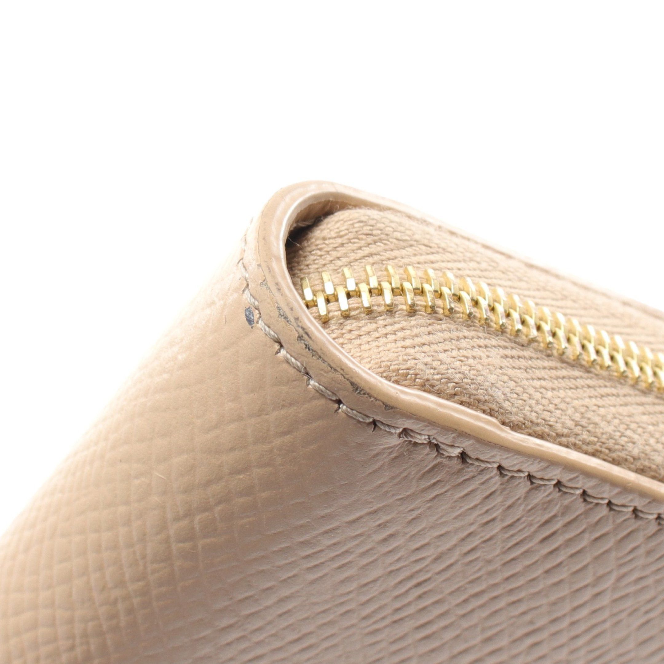Celine Celine Large Zipped Wallet Round Zipper Long Leather Beige Size ONE SIZE - 5 Thumbnail
