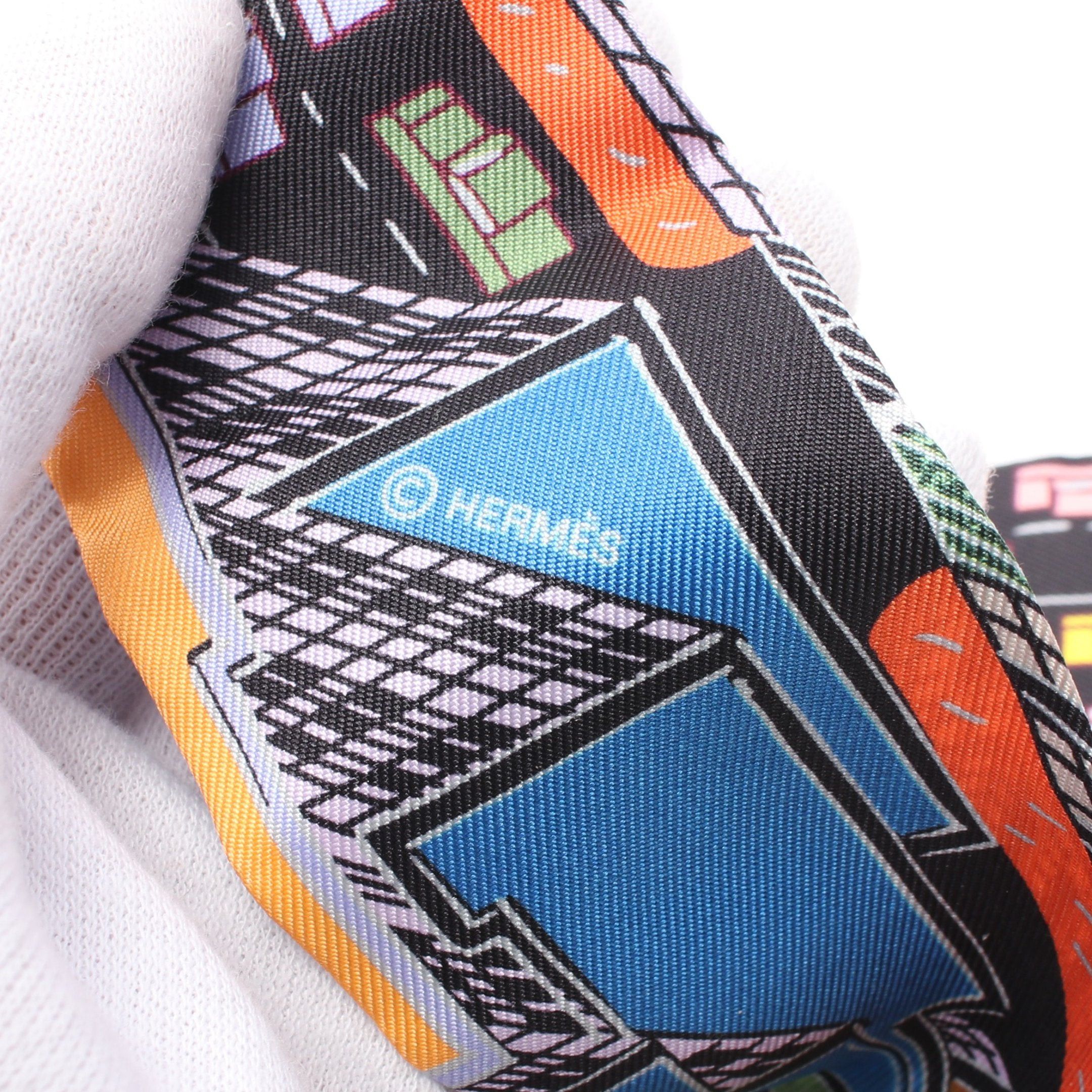 Hermes Hermes Twilly Pantin City Ribbon Scarf Silk Multicolor Size ONE SIZE - 2 Thumbnail
