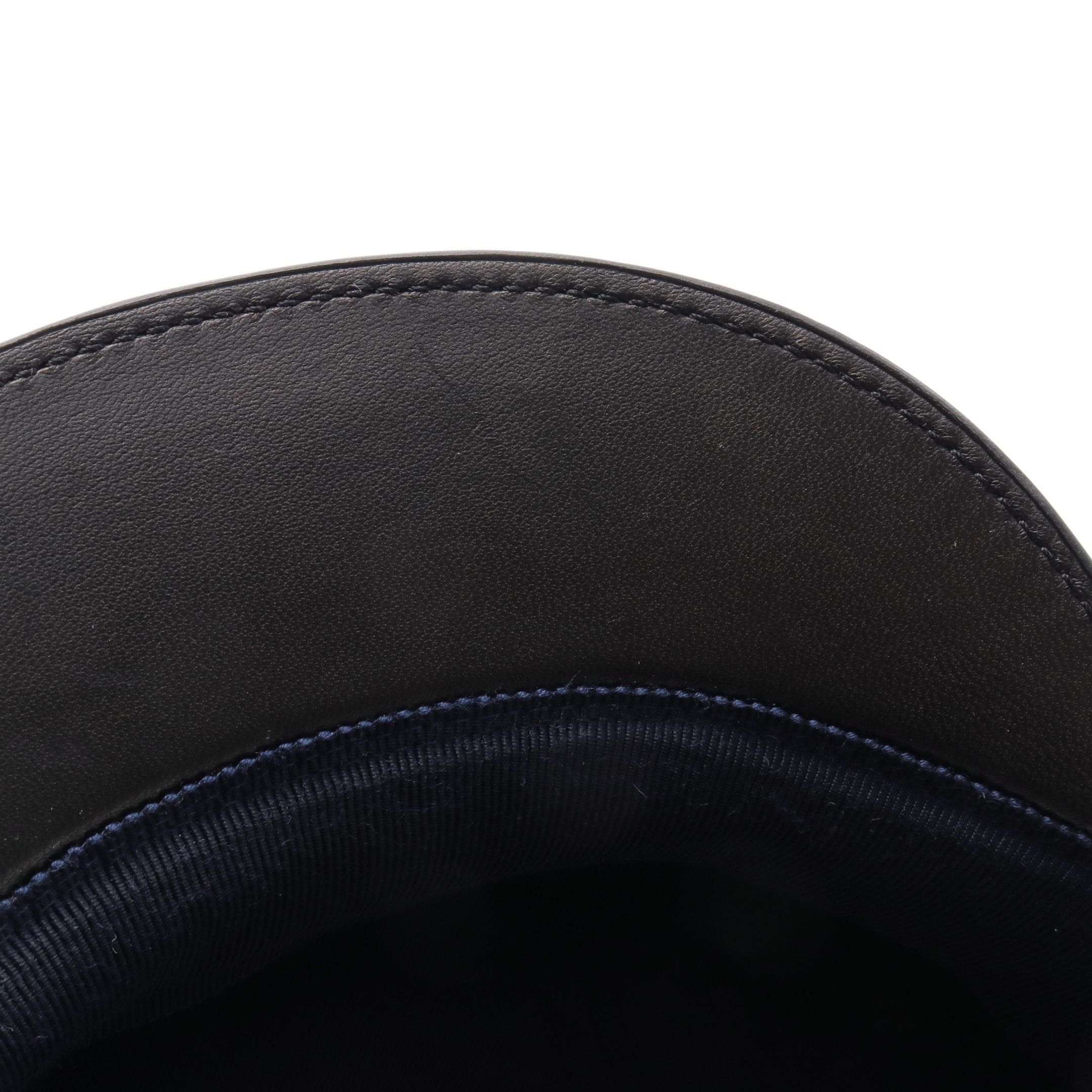 Hermes Hermes Casquette Hat Serie Button Wool Leather Navy Black Size ONE SIZE - 8 Thumbnail